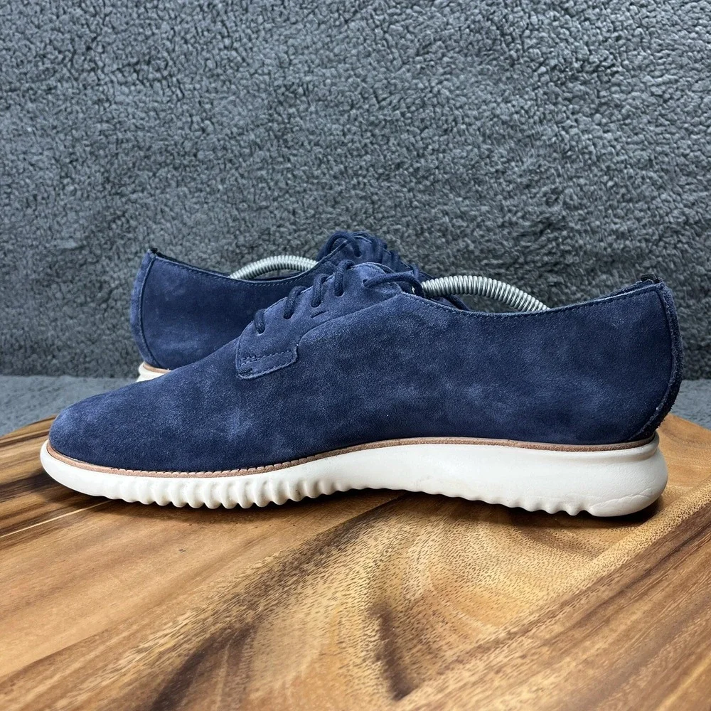 Cole Haan 2.Zerogrand Shoes Blue Suede Mens Sz 11 C25237 Oxfords - NEEDS INSOLES
